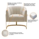 Ver imagem 4 de Kit 2 Poltronas Decorativas Sala de Estar Recepção Mavie Base de Ferro Dourado Bouclé - Amarena Móve