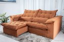 Ver imagem 4 de Sofá Retrátil e Reclinável Ipanema 1,80m em Tecido Veludo C/pillow Nos Braços - Montagem Inclusa:ter