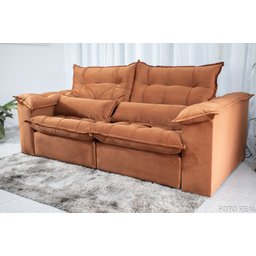 Sofá Retrátil e Reclinável Ipanema 1,80m em Tecido Veludo C/pillow Nos Braços - Montagem Inclusa:ter - 6