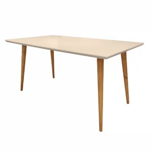 Mesa para Sala de Jantar 160cm 6 Lugares Tampo em Vidro Veneza 