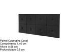 Ver imagem 2 de Painel de Cama Box Botão Casal 1,40 Elegance Cor Preto - Comprar Moveis em Casa