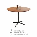 Ver imagem 3 de Mesa de Jantar Sofia Castanho com Pés em Metal Preto