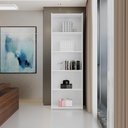 Ver imagem 2 de Estante Para Livros Suiça Branco Casa Mobilia