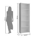 Ver imagem 4 de Estante Para Livros Suiça Branco Casa Mobilia