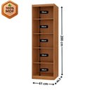 Ver imagem 3 de Multiuso Lavanderia Lirio Mdf 2 Portas e 4 Prateleiras Naturalle/off White