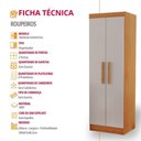 Ver imagem 5 de Multiuso Lavanderia Lirio Mdf 2 Portas e 4 Prateleiras Naturalle/off White