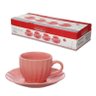 Jogo 4 Xícaras com Pires para Café Cha 150ml Bella Rosa - 4