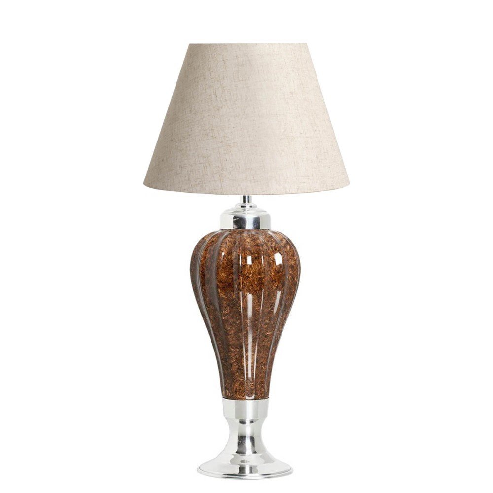 Abajur Grande para Sala Luminária Havana Marrom Petra com Cúpula 71x35 cm - 1