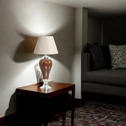 Abajur Grande para Sala Luminária Havana Marrom Petra com Cúpula 71x35 Cm - 2