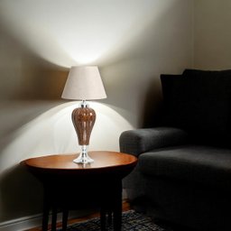 Abajur Grande para Sala Luminária Havana Marrom Petra com Cúpula 71x35 Cm - 6