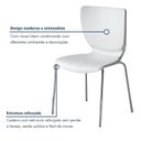 Ver imagem 5 de Kit 6 Cadeiras Empilháveis Base Aço Tubular Mono Branco