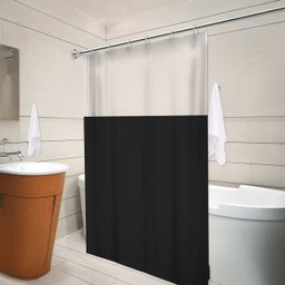 Cortina de Box Banheiro Pvc com Visor Liso 138x198cm:branco - 9