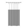 Cortina de Box Banheiro Pvc com Visor Liso 138x198cm:branco - 1