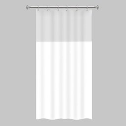 Cortina de Box Banheiro Pvc com Visor Liso 138x198cm:branco - 3