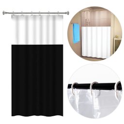 Cortina de Box Banheiro Pvc com Visor Liso 138x198cm:branco - 8