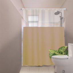 Cortina de Box Banheiro Pvc com Visor Liso 138x198cm:branco - 5