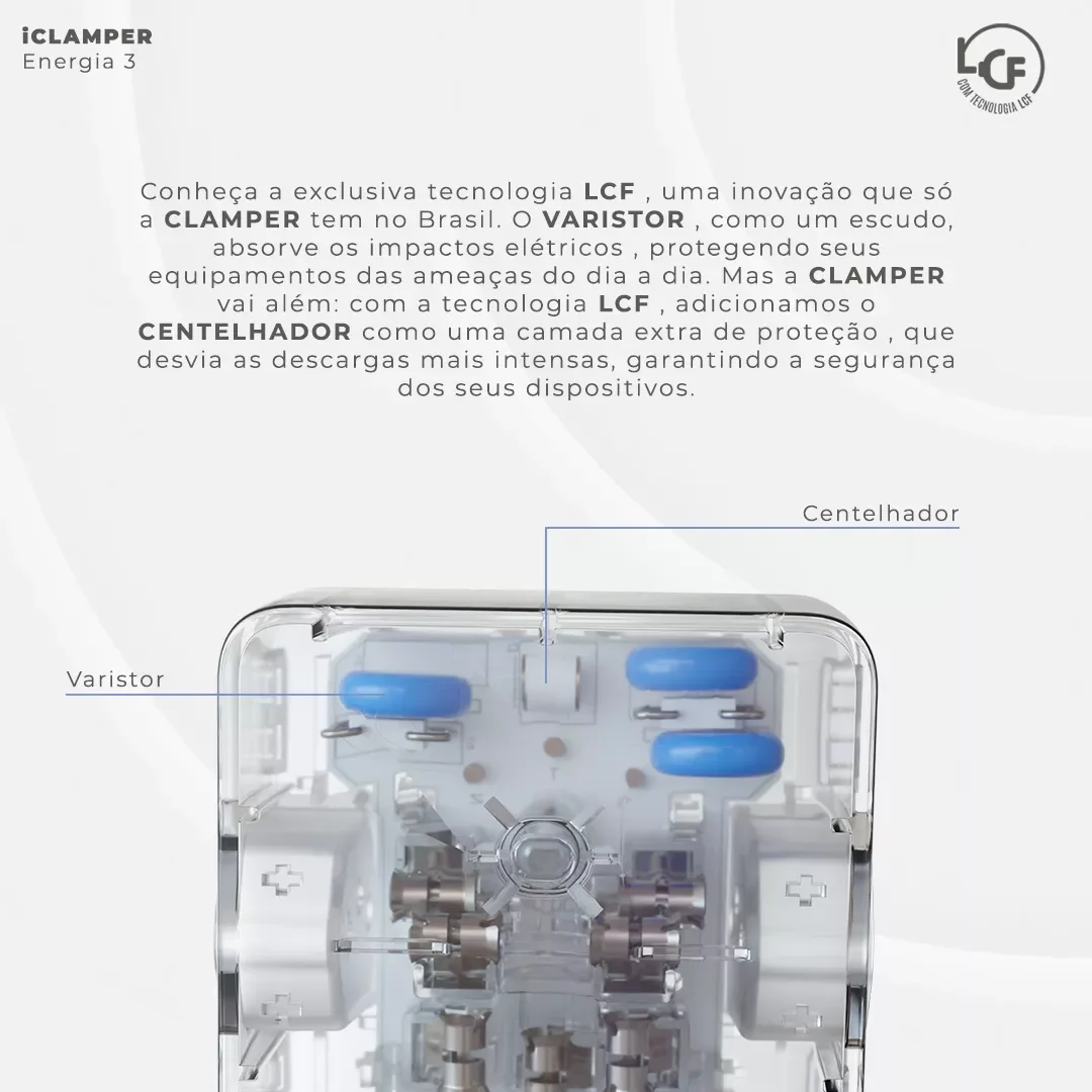 Ver imagem 7 de Dps Iclamper Energia 3 Lcf Transparente (protetor C. Telef/energ)