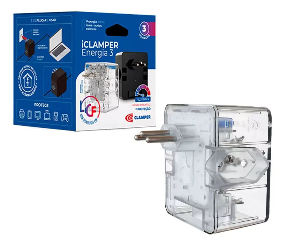 Ver imagem 5 de Dps Iclamper Energia 3 Lcf Transparente (protetor C. Telef/energ)