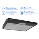 Ver imagem 2 de Depurador de Ar Exaustor 60 Cm Parede para Cozinha 127v 3 Velocidades Philco