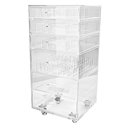 Ver imagem 3 de Carrinho Acrílico Organizador de Maquiagem Médio N5 6 gavetas Centauri Acrílicos CAR-N5