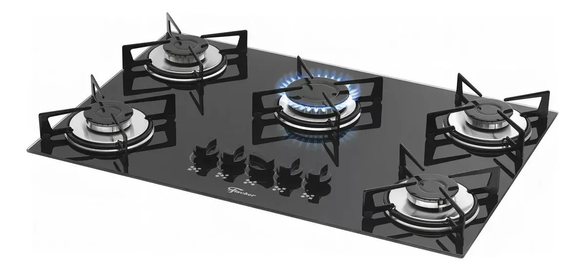 Ver imagem 4 de Fogão Cooktop Bivolt 5 Bocas Gás Mesa Vidro Fischer Preto 1642-6985
