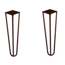Ver imagem 1 de Kit 2 Pés de Metal 25 Cm Hairpin Legs Rack e Puffs Bronze