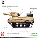 Ver imagem 2 de Carrinho Elétrico Mini Tanque com Som Luz e Disparador de Munição Camuflado Amarelo G31 - Gran Belo