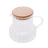 Jarra De Vidro Borossilicato Com Tampa De Bambu 500Ml - 1