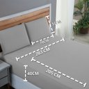 Ver imagem 7 de Kit Roupa de Cama King Size Percal 200 Fios 100% Algodão com Elástico e Fronhas 4 Peças:cinza