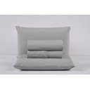 Ver imagem 1 de Kit Roupa de Cama King Size Percal 200 Fios 100% Algodão com Elástico e Fronhas 4 Peças:cinza