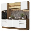 Ver imagem 2 de Cozinha Completa Madesa Lux 240002 com Armário e Balcão Rustic/Branco Veludo Cor:Rustic Branco Velud
