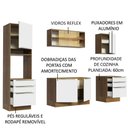 Ver imagem 4 de Cozinha Completa Madesa Lux 240002 com Armário e Balcão Rustic/Branco Veludo Cor:Rustic Branco Velud