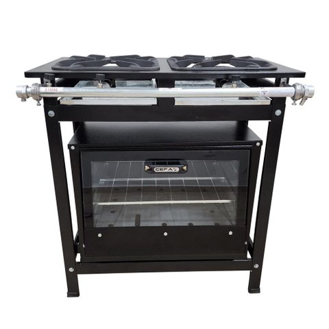 Fogão 2 Bocas Simples Cefaz com Forno Linha Gold Alta Pressão CFZG-119