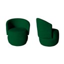Ver imagem 1 de Kit 2 Poltronas Decorativa Beatriz Orgânica Bouclé Verde
