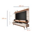 Ver imagem 3 de Rack com Painel de Sala Vivare Wood 1,80 Giga Móveis:OffWhite/Nature