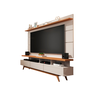 Rack com Painel de Sala Vivare Wood 1,80 Giga Móveis:OffWhite/Nature - 1