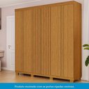 Ver imagem 6 de Guarda Roupa Casal 100% Mdf 6 Portas Ripado 6 Gavetas Eliza Acp Móveis Cinamomo