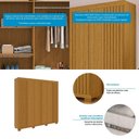 Ver imagem 4 de Guarda Roupa Casal 100% Mdf 6 Portas Ripado 6 Gavetas Eliza Acp Móveis Cinamomo