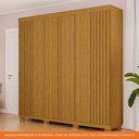 Ver imagem 7 de Guarda Roupa Casal 100% Mdf 6 Portas Ripado 6 Gavetas Eliza Acp Móveis Cinamomo