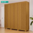 Ver imagem 2 de Guarda Roupa Casal 100% Mdf 6 Portas Ripado 6 Gavetas Eliza Acp Móveis Cinamomo