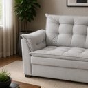 Ver imagem 6 de Sofá 2 Lugares Pequeno Confortável 1,40 Mts Alice Suede Cinza Imperio Decor