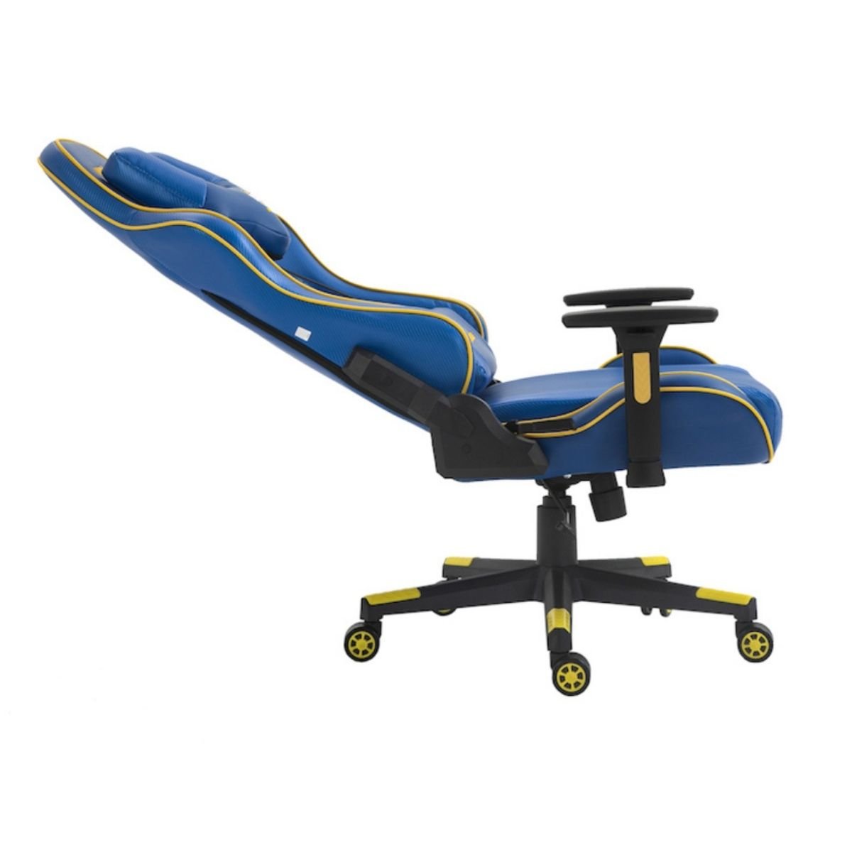 Cadeira Gamer MaxRacer Tactical CBF Azul  Amarelo Licenciada - 5