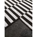 Ver imagem 2 de Tapete Sala Sem Pelo Listrado Preto Prata 300x300 cm Listras