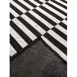 Tapete Sala Sem Pelo Listrado Preto Prata 300x300 cm Listras - 2