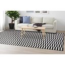 Ver imagem 3 de Tapete Sala Sem Pelo Listrado Preto Prata 300x300 cm Listras