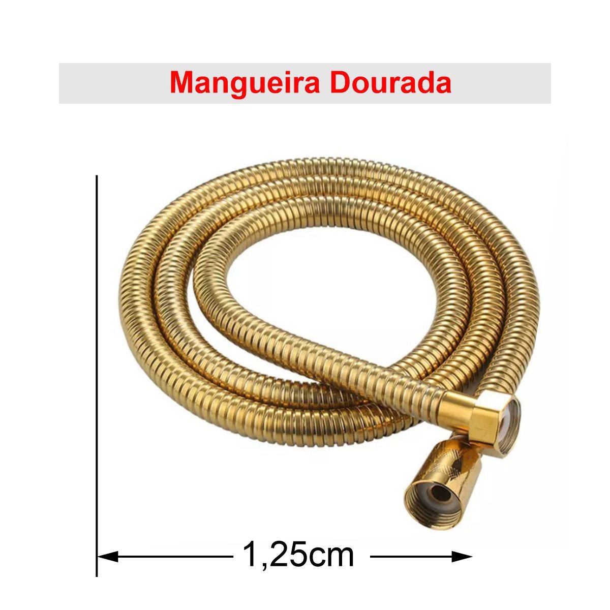 Ligação Engate Mangueira Flexível Ducha Higiênica 1,25 mt - 5