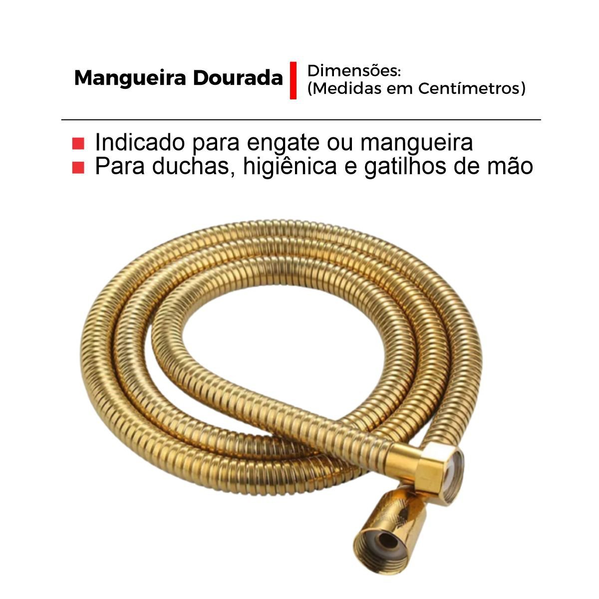 Ligação Engate Mangueira Flexível Ducha Higiênica 1,25 mt - 4