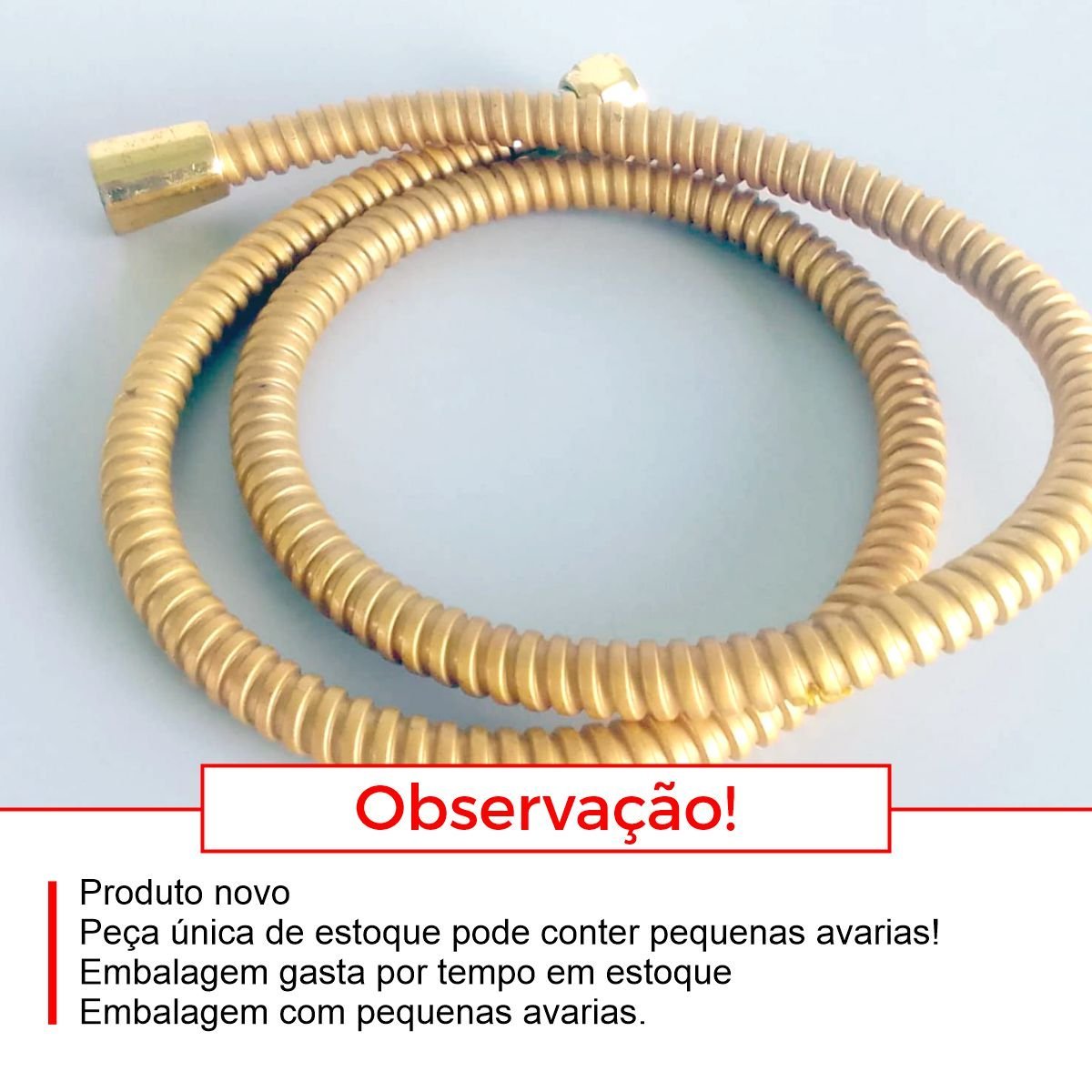 Ligação Engate Mangueira Flexível Ducha Higiênica 1,25 mt - 6
