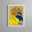 Ver imagem 2 de Quadro Decorativo Oxum e Ogum 45x34cm:moldura Branca