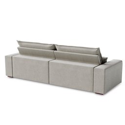 Sofá Retrátil e Reclinável Milano Linho Bege Claro 250cm Fabrispuma - 5